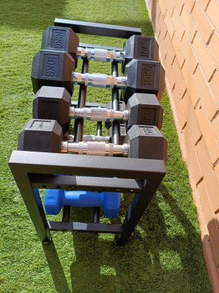 Soporte para mancuernas de 2 niveles nuevo.
