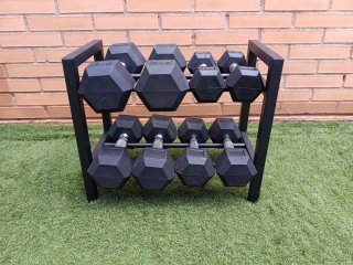 Soporte para mancuernas de 2 niveles nuevo.
