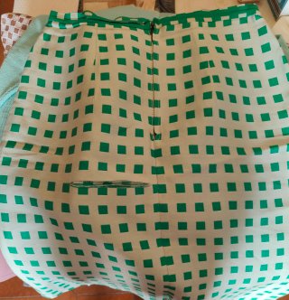 Chaqueta de mujer cuadros verde y blanco