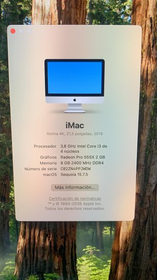 iMac 21.5 4K 2019 i3 8GB RAM 500GB SSD