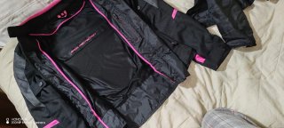 Chaqueta Moto SEVENTY DEGREES XS Negra/Rosa