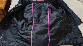 Chaqueta Moto SEVENTY DEGREES XS Negra/Rosa