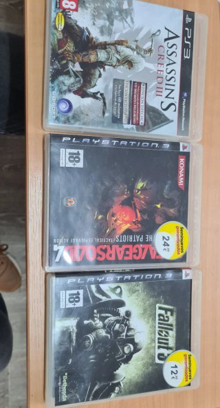 Pack 3 Juegos PS3: Assassin's Creed III, MGS4, Fal