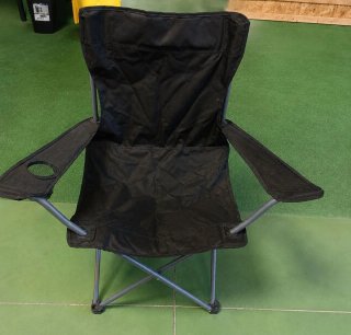 Silla plegable negra, nueva