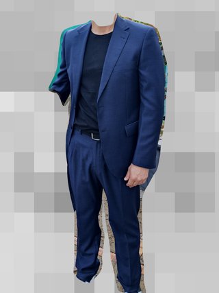 Traje chaqueta lavable Dustin azul Hombre T50 L