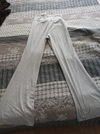 Leggings a zampa grigi taglia unica