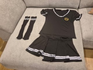 Disfraz Animadora Cheerleader Negro Talla 38