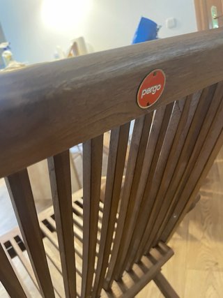 Sillón de madera plegable, en perfecto estado y pe
