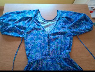 Mono estampado floral azul