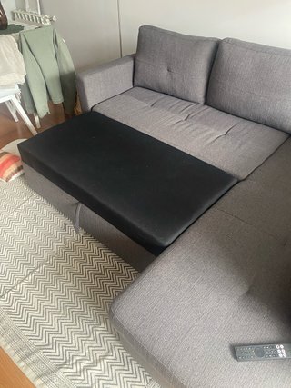 Sofá Chaiselongue Gris Oscuro LAREDO, Cantabria