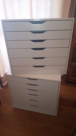 Mesillas cajonera blancas