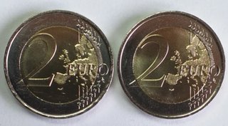 2 Euros España S/C sacadas de rollo