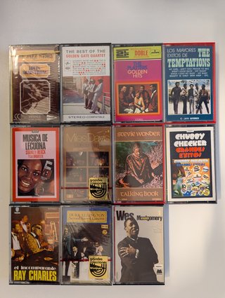 Collezione di cassette jazz e soul di vari artisti