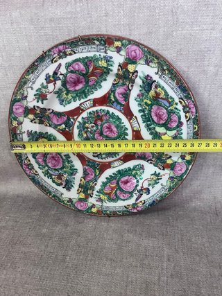 Lote 4 Platos  "Rose Medallion" – Vintage