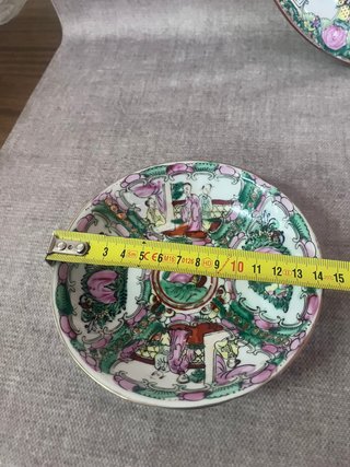 Lote 4 Platos  "Rose Medallion" – Vintage
