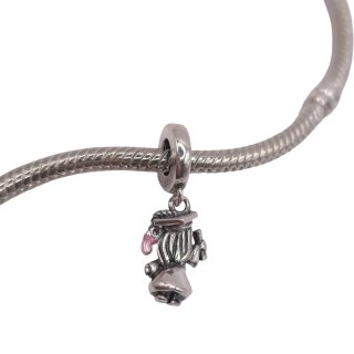 Charm Graduada Rosa Plata
