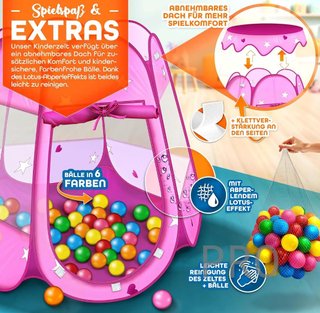 Tienda de campaña infantil con bolas - Kiduku