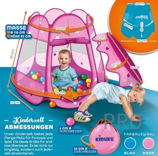 Tienda de campaña infantil con bolas - Kiduku