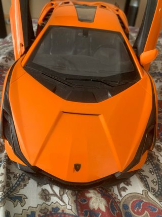 Coche de juguete Ferrari rojo+lamborgini naranja