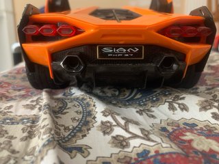 Coche de juguete Ferrari rojo+lamborgini naranja