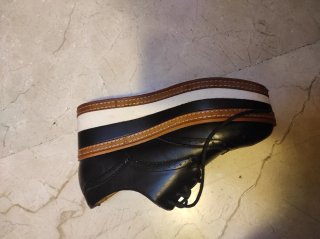 Zapatos negros plataforma cordones