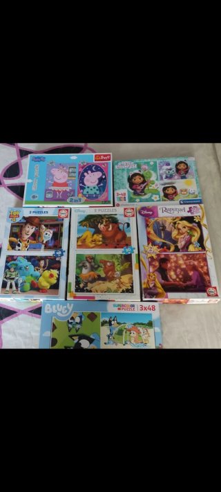 Lotes de Puzzles Disney, Bluey y Peppa Pig