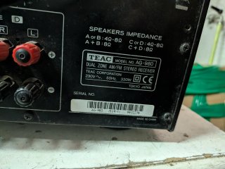 TEAC AG-980 Ricevitore Stereo Dual Zone