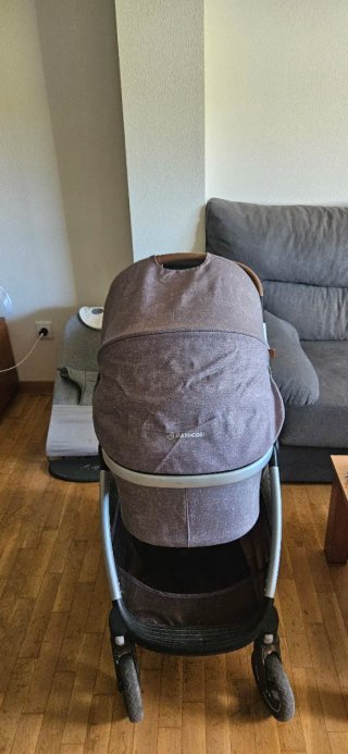 Carrito de bebé gris Massi Cossi Adorra 3 en 1