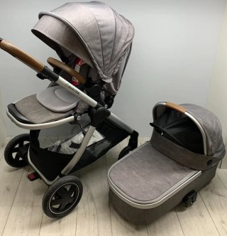 Carrito de bebé gris Massi Cossi Adorra 3 en 1