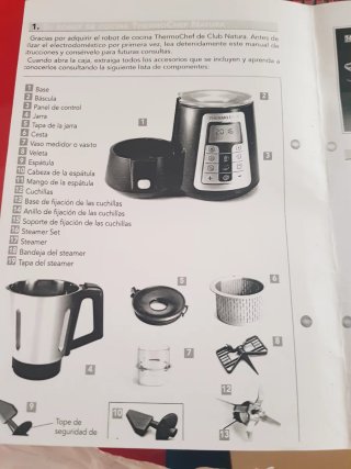 Robot Cocina ThermoChef Club Natura + Libro Receta