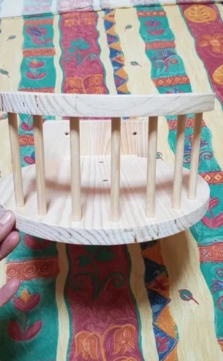Balcón para gato de madera