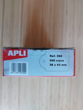 Etiquetas APLI Ref. 392 (36x53mm)