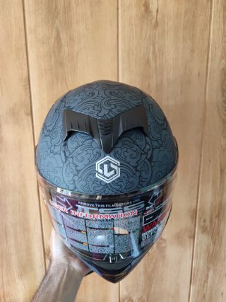 Casco Moto Integral Talla M Gato Gris