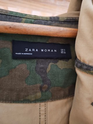 Chaqueta Zara Camuflaje Militar Mujer