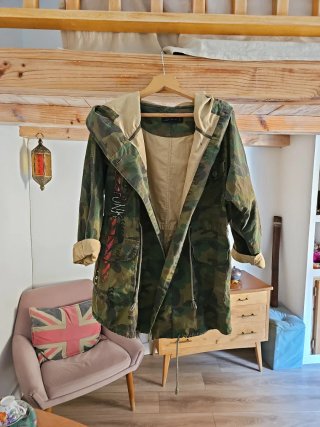 Chaqueta Zara Camuflaje Militar Mujer