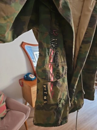 Chaqueta Zara Camuflaje Militar Mujer