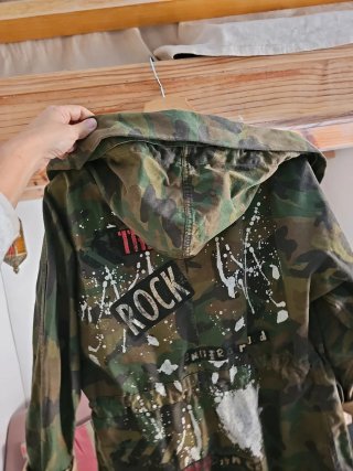 Chaqueta Zara Camuflaje Militar Mujer