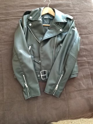 Cazadora Biker Polipiel Zara