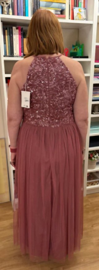 Vestido de fiesta lentejuelas rosa