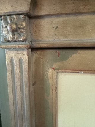 Mueble bar antiguo madera dorado