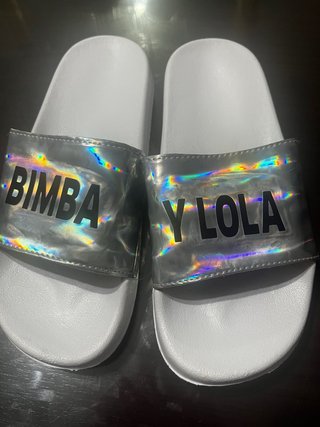 Chanclas BIMBA Y LOLA plateadas