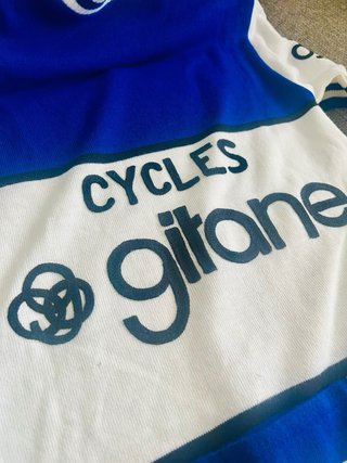 Maillot Ciclismo Lana Vintage Gitane Años 70