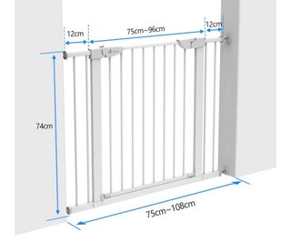 Barrera Seguridad Perros Escalera 75-108cm