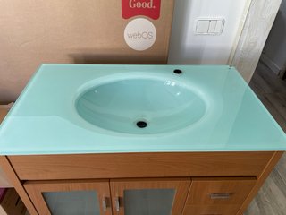 Mueble de baño mas pica de cristal