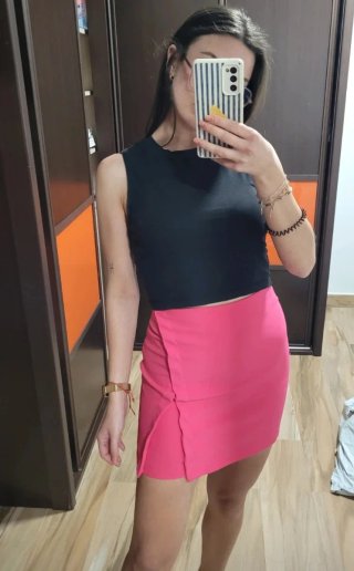 Falda mini rosa
