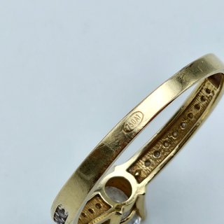 Anillo Oro 18K Solitario 1.96gr T-14