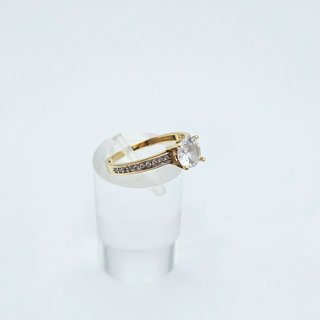 Anillo Oro 18K Solitario 1.96gr T-14