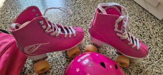Patines de 4 ruedas rosas