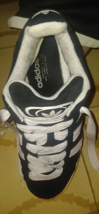 Zapatillas Adidas Negras y Blancas y Vans moradas.
