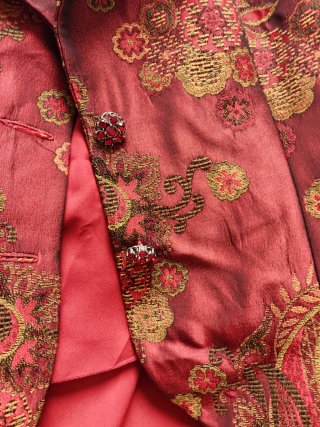 Conjunto fiesta 3 piezas rojo y dorado